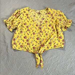 Self Esteem Yellow Floral Women's Top